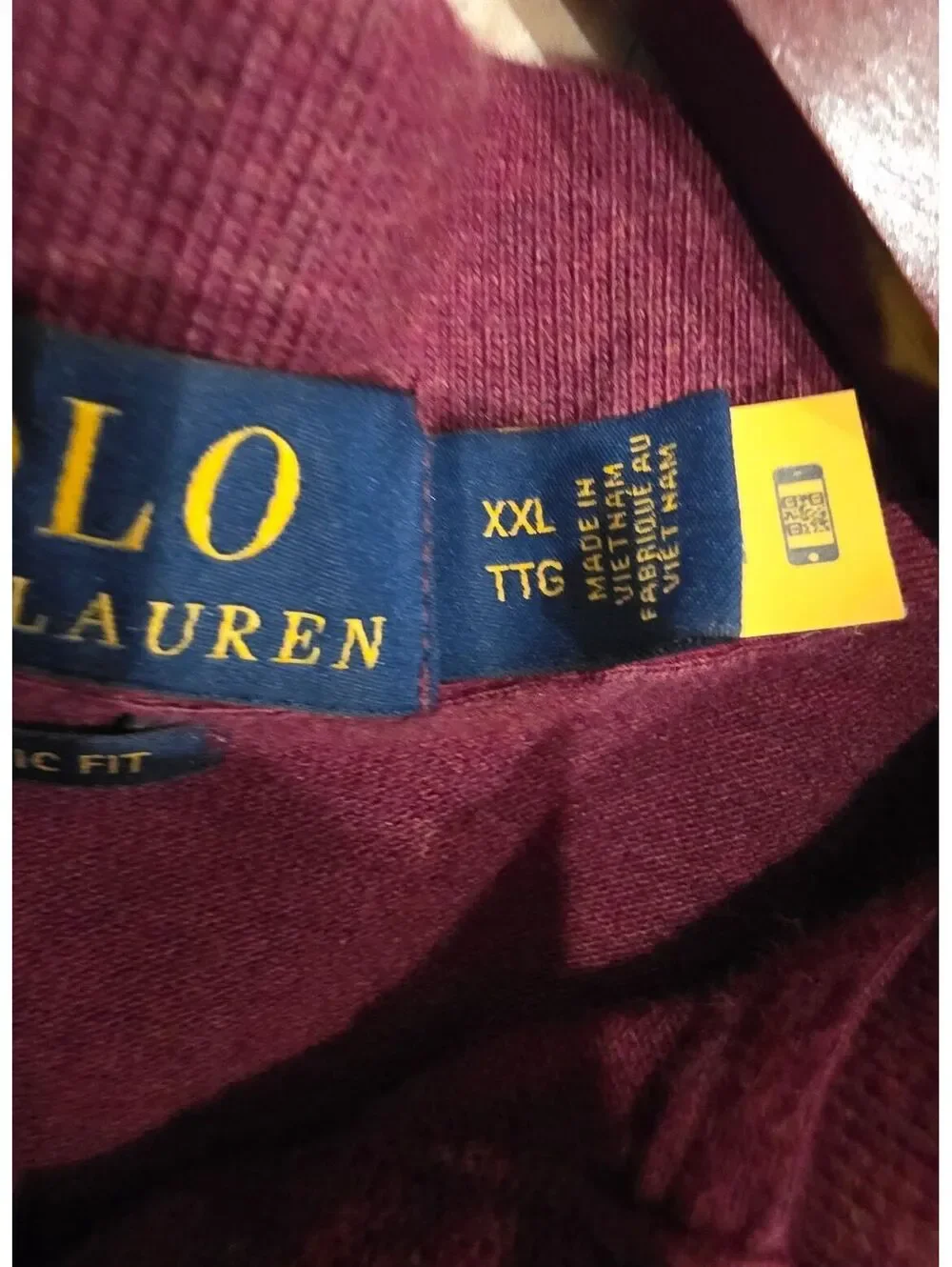 Polo Ralph Lauren Classic Fit Burgundy Polo Shirt XXL